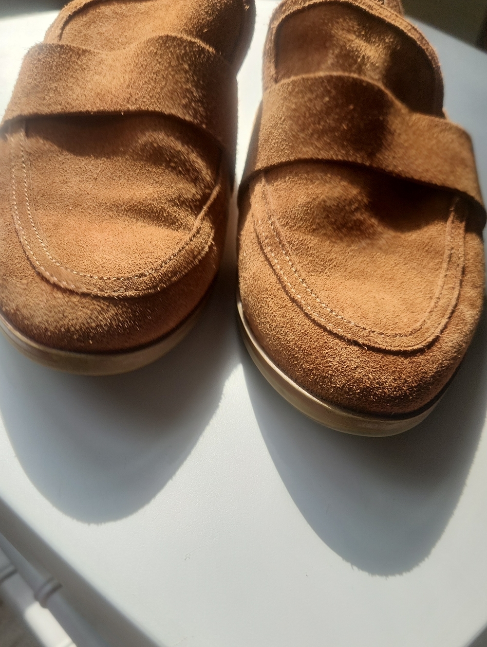 Crown LadiesTan Suede Slip-On Loafers - Picture 2 of 6